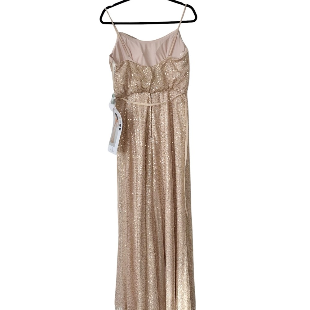 NWT MORILEE MADELINE GARDNER gold bridesmaid dress size 10 - Picture 8 of 16